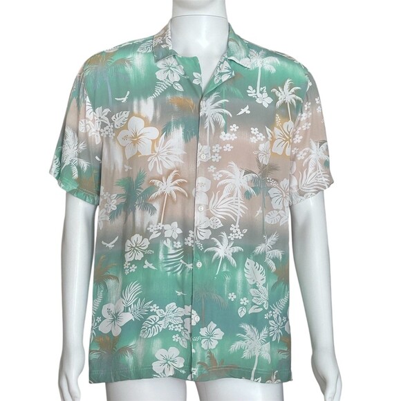 Good Vibes Drill Clothing Co Men's Hawaiian Tropical Button-Up Shirt M - Picture 5 of 8